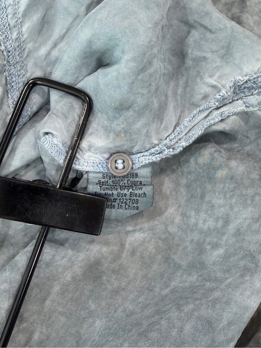 Johnny Was Pete & Greta Mineral Wash Tunic Top Women’s Large Gray Button Front - Picture 5 of 7
